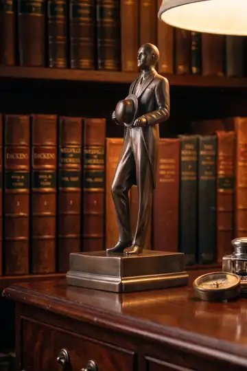 Ataturk Statuette in Stainless Steel, Handcast Desk Sculpture 4