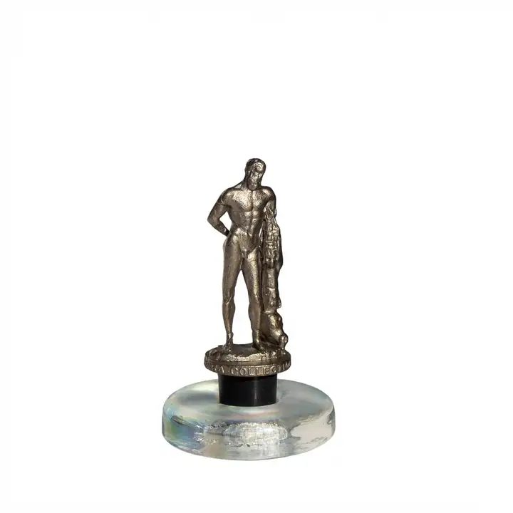 Hercules Figured Bottle Stopper with Custom Glass Stand