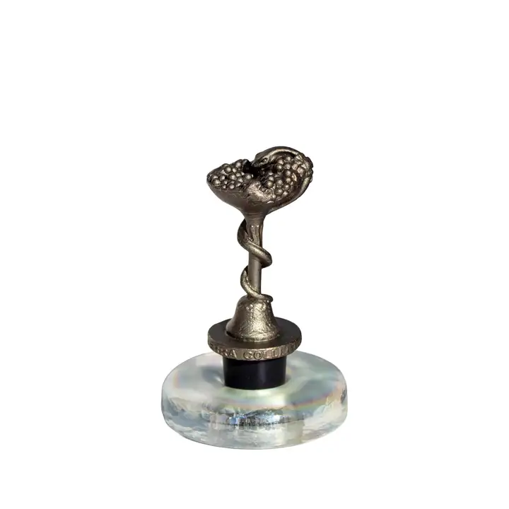 Dionysos Figured Bottle Stopper with Custom Glass Stand