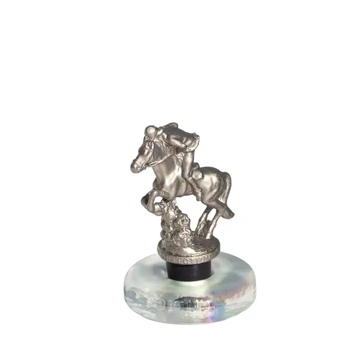 Jockey Figured Bottle Stopper with Custom Glass Stand