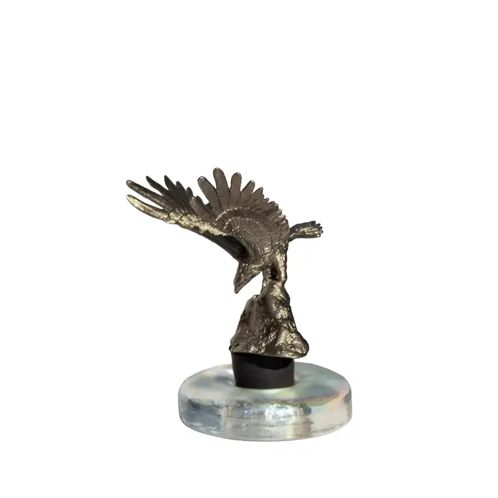 Eagle Figured Bottle Stopper with Custom Glass Stand