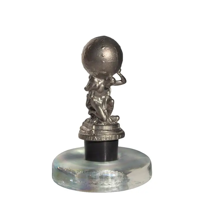 Atlas Figured Bottle Stopper with Custom Glass Stand