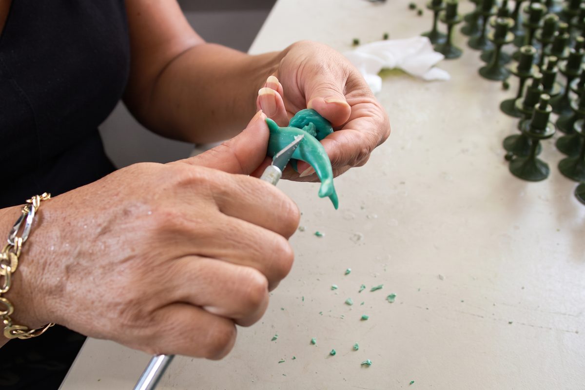 Wax model prepared for investment casting, Gerra atelier, Istanbul